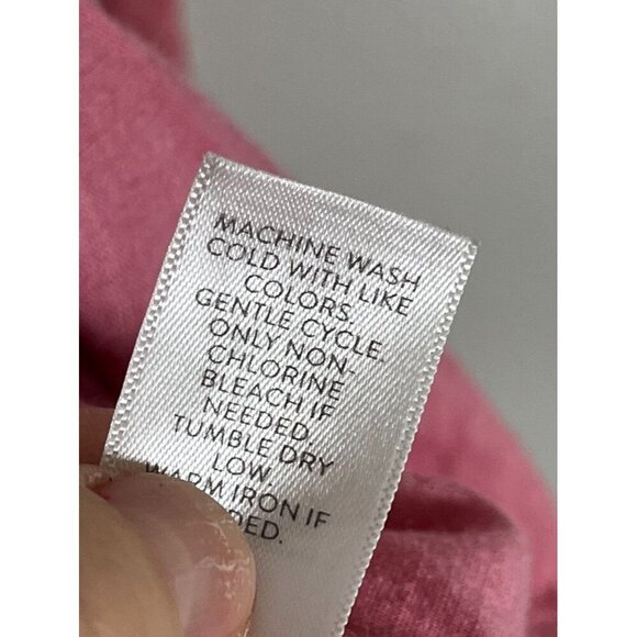 J Jill Floral Embroidery Top XL Pink Boho Western Feminine Hippie Tassel Classic - Picture 8 of 11